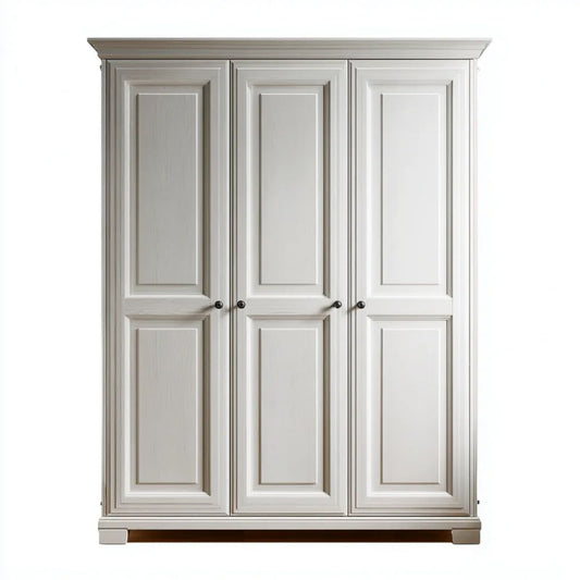 Trzydrzwiowa szafa z płyty MDF, jasnoszara, 180 × 60 × 220 cm